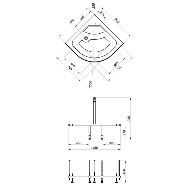 Triton Стандарт Б3 Душевой бокс 90*90*210 №1