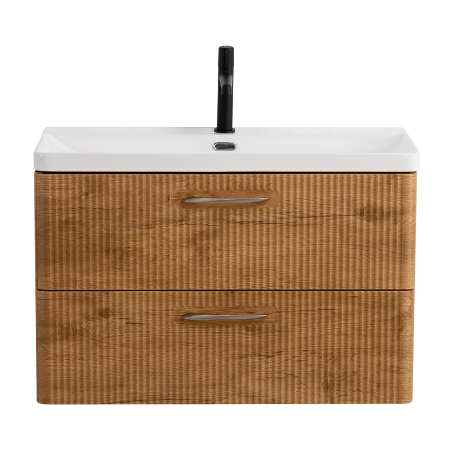 Подвесная тумба с раковиной Belbagno DUE 80 см Rovere Nature DUE-800-2C-SO-RN-P BB-8076-3-80