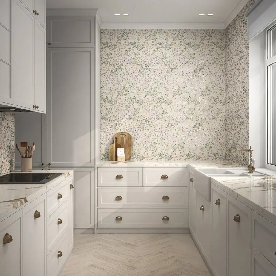 Керамическая плитка Бордюр Багет Kerama Marazzi Прованс Гране Белый матовый обрезной 40x7,3x2,7 KMB2BLF001BR