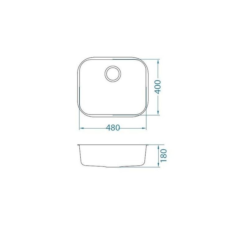 Мойка Alveus Variant 10 1009252 нержавеющая сталь подстольный монтажа 48x40 см