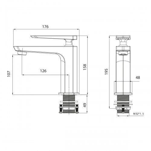 Lemark Prizma смеситель для раковины LM3906C