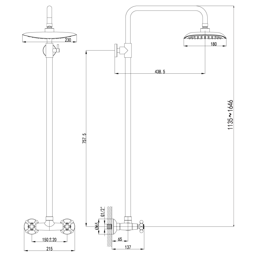 Lemark Standard душевая система для душа LM2160C