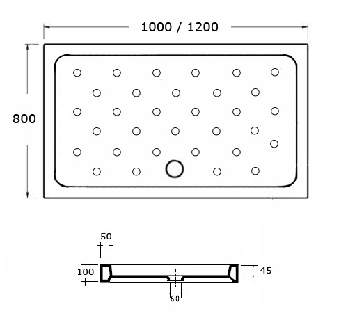 RGW CR-108 19170380-01 80*100*6 душевой поддон керамика