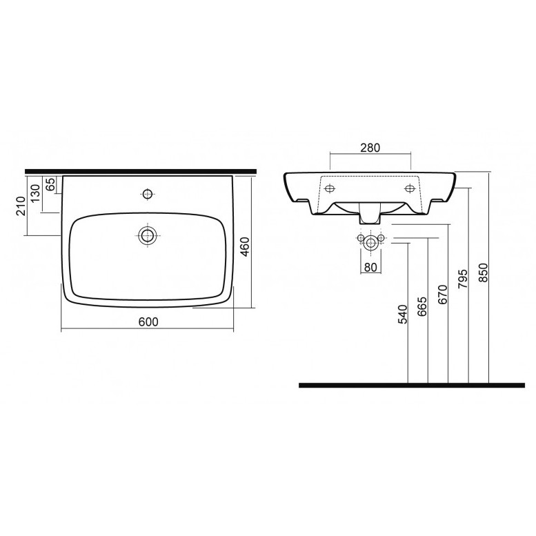 Ifo Nova pro M31161000 раковина подвесная 60x46 см