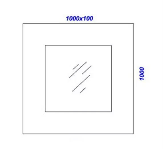 Зеркальное полотно Aqwella Papyrus 100*100 Pap-w.02.10/LIGHT
