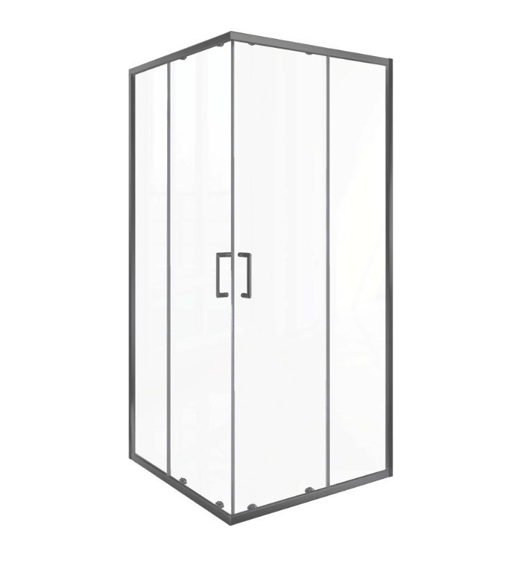 BAS Lite CR-80-C-GM душевое ограждение 800х800х1900 Оружейная сталь ЛТ00034