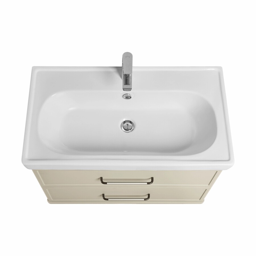 Тумба под раковину AQUATON Нео-Классика 65 2 ящика, белый камень 1A290101NCTG0