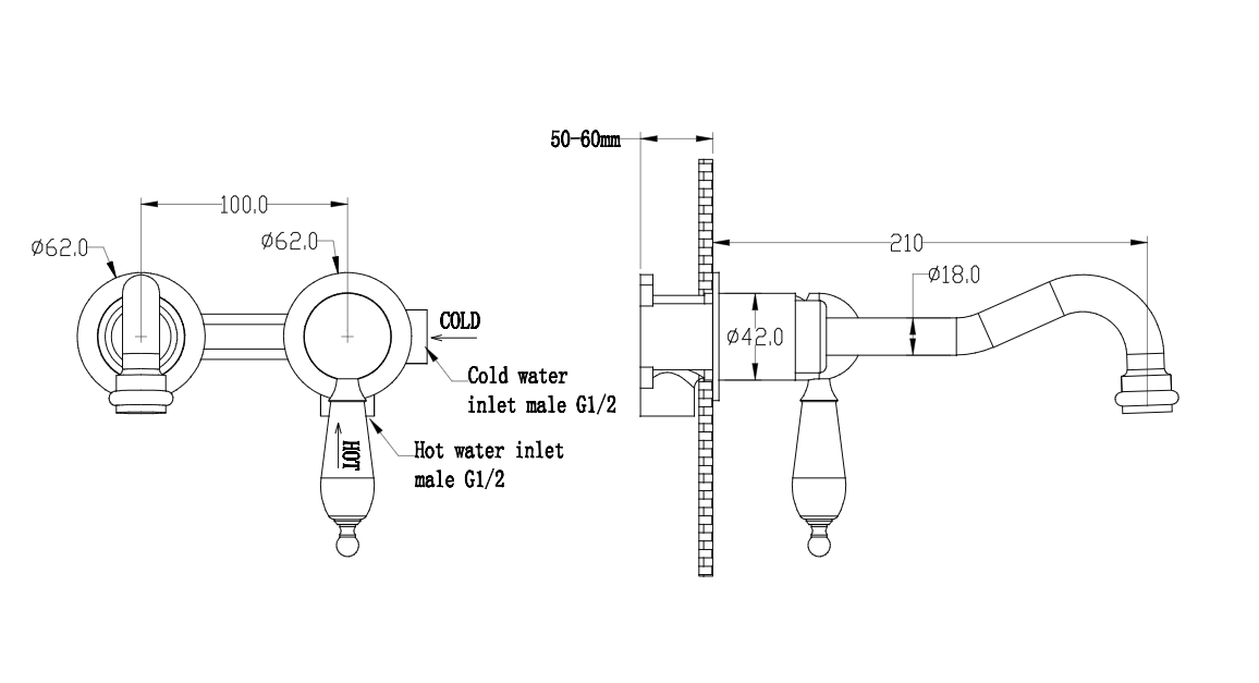 Смеситель для раковины встраиваемый Boheme Brilante Ripresa Хром / Swarovski 347