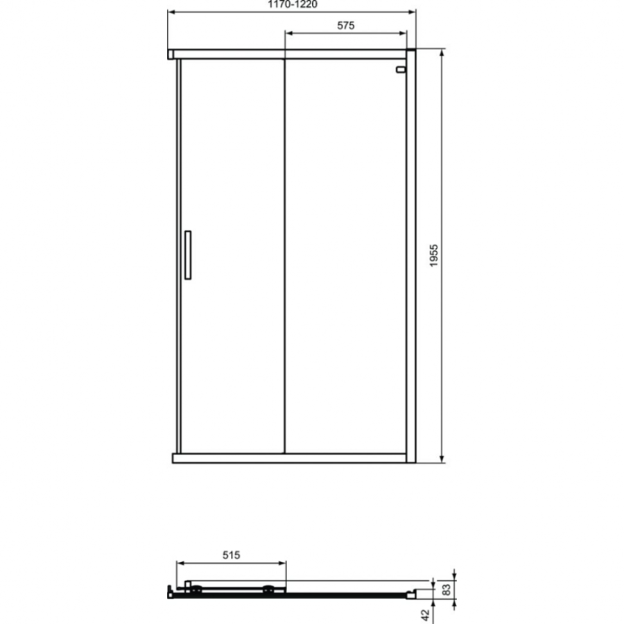 Ideal Standard Connect душевая дверь 120 см K9264V3