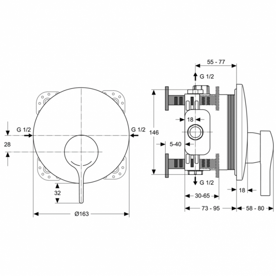 Ideal Standard Melange смеситель для душа A4719AA