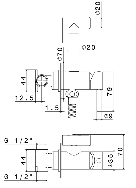 Kerama Marazzi Ole 27720KM.01.093 Гигиенический душ