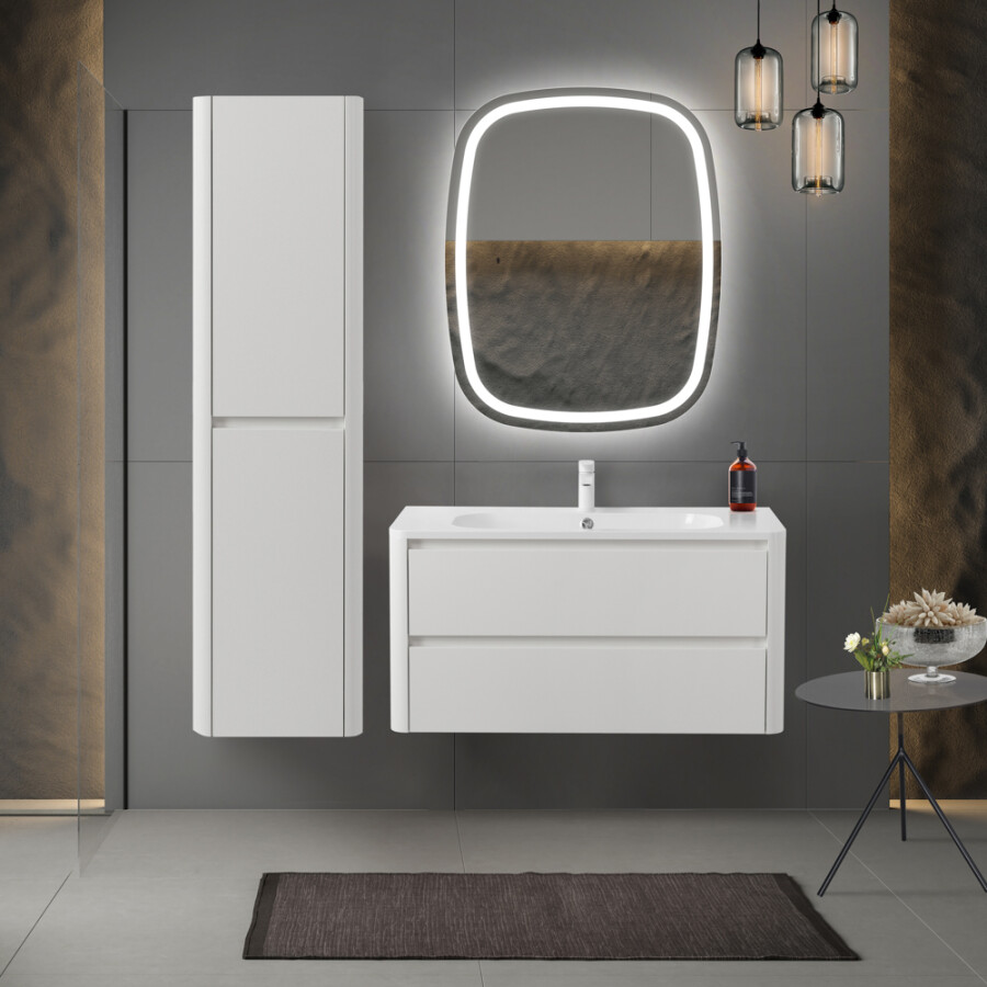 База под раковину подвесная с двумя выкатными ящиками 796x478x500 CEZARES RELAX-800-2C-SO-BL