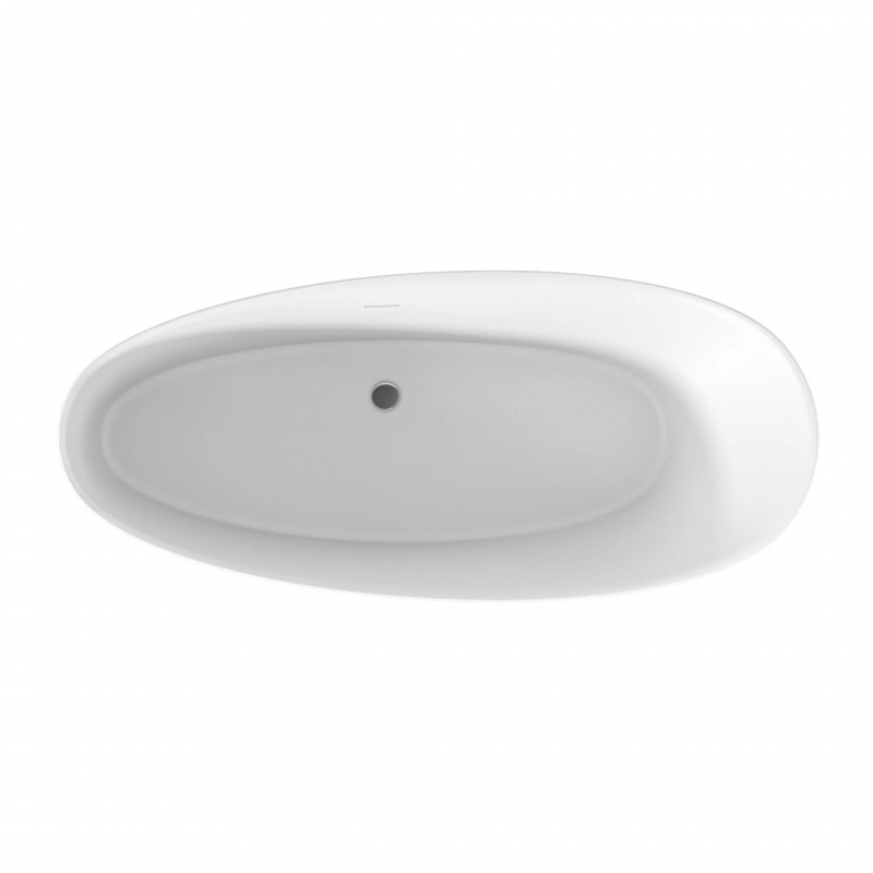 BAS Иннова ванна из литьевого мрамора 170х80 см белый матовый Solid Surface ВА00042