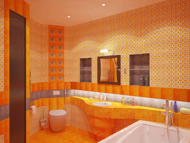 Tubadzin Majolika Mosaic 30x30 мозаика настенная оранжевая