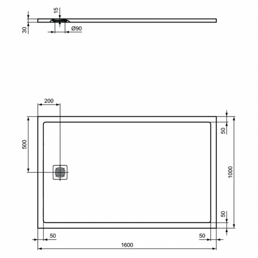 Ideal Standard Ultraflat S душевой поддон 160х100 K8319FR