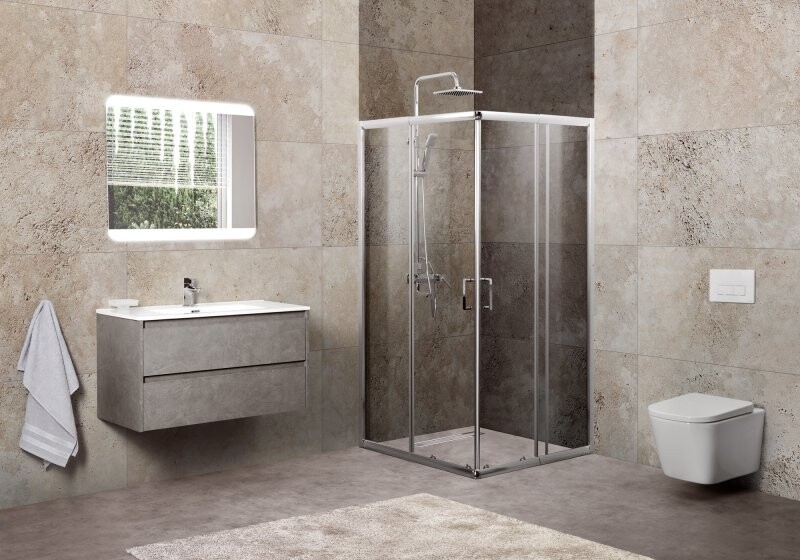 BelBagno UNIQUE-A-2-85/100-C-Cr душевое ограждение 85/100*85/100*190