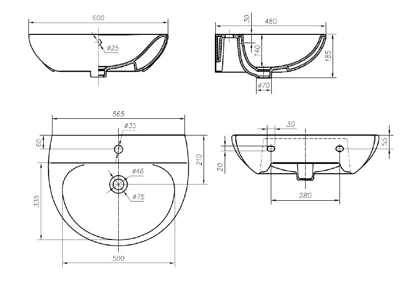 Ifo Frisk RS020600000 раковина 60 см