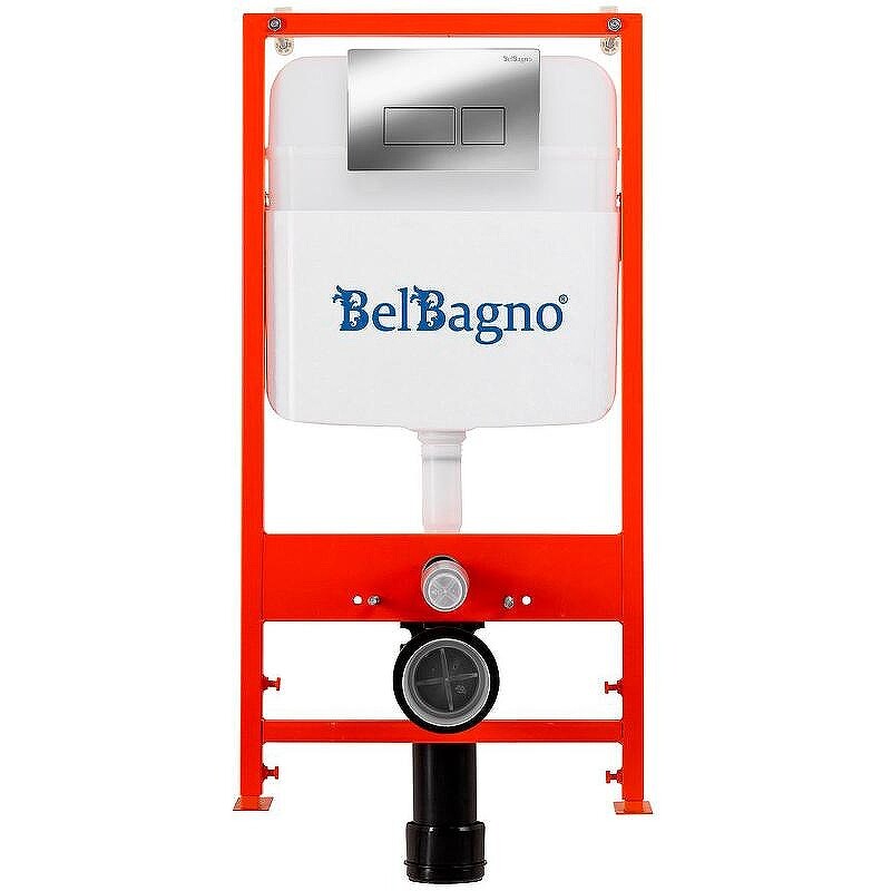 Комплект инсталляции Belbagno BB026/BB041CR с кнопкой смыва BB041CR хром