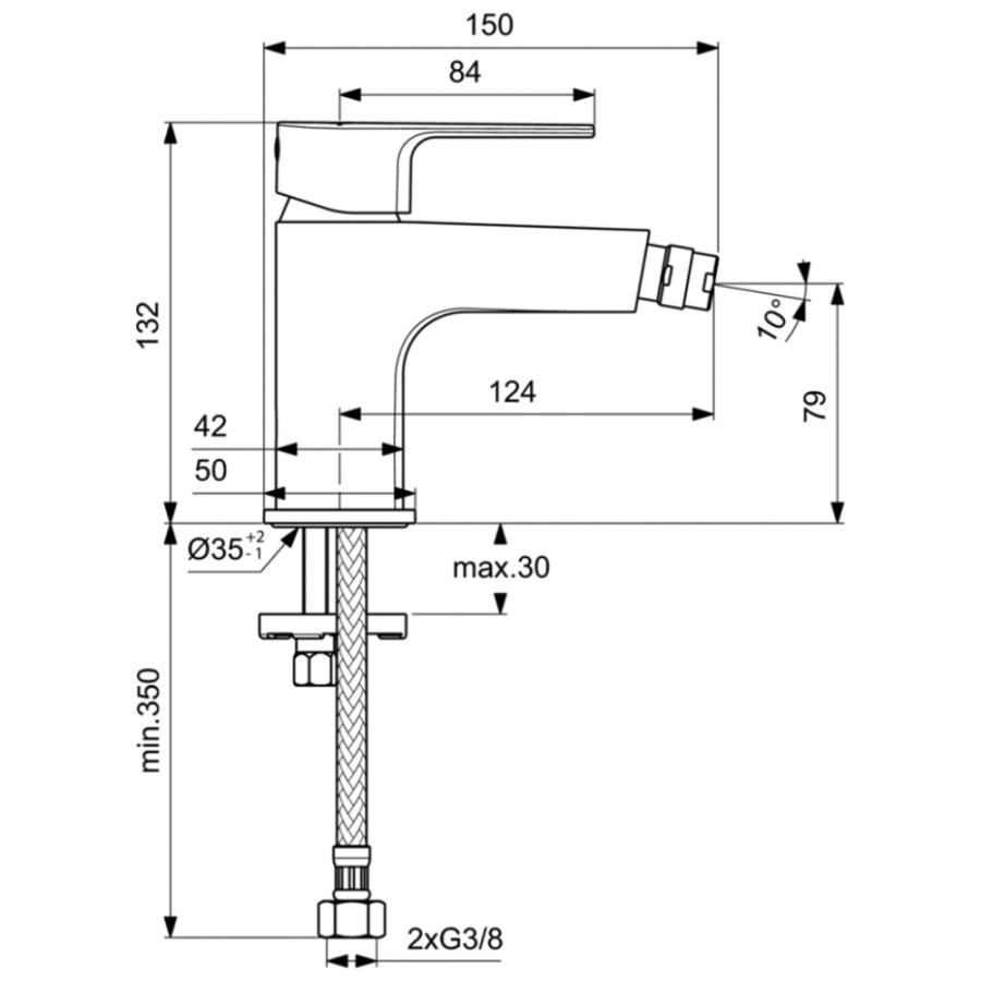 Ideal Standard Cerafine смеситель для биде BC690AA