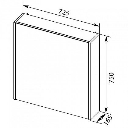 Зеркало-шкаф Aquanet Остин75 72,5*75 00201735