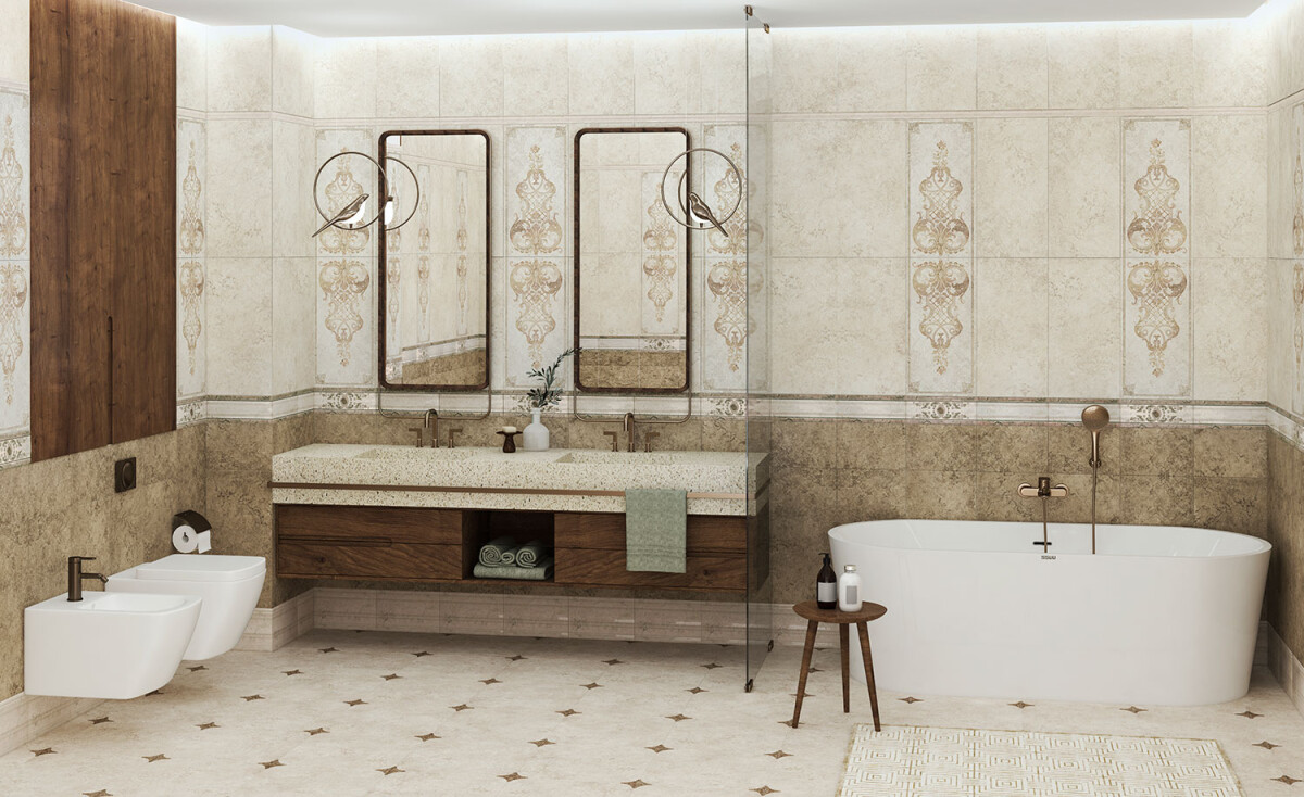 Плитка настенная 292 Eurotile Anika Центр 12x30