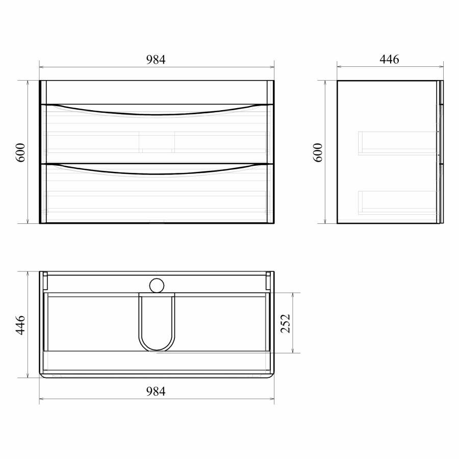 Mirsant Bravo 100 тумба с раковиной Adel УТ000087271