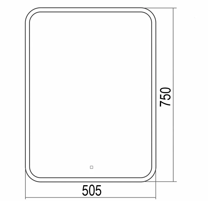 Azario Стив 50,5х75 зеркало сенс. выкл, диммер LED-00002582