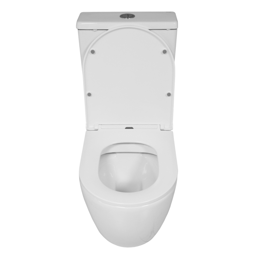 Azario Blanco унитаз напольный безободковый с сиденьем микролифт AZ-T003B-R