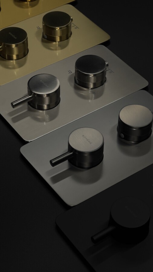 Смеситель встраиваемый с термостатом 2-х проходной Boheme Cell Thermo Nickel Brush 134-2-NB