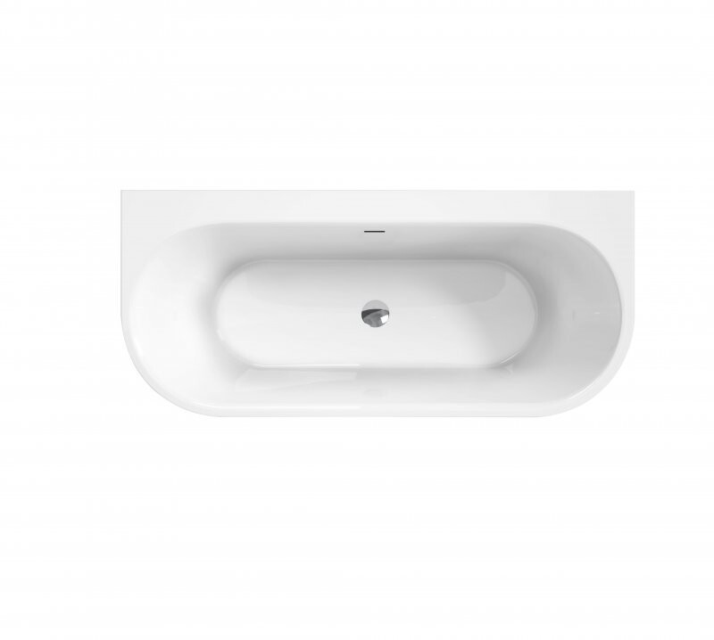 BelBagno BB711-1700-750 Акриловая ванна пристенная, полукруглая