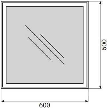 Зеркальное полотно BelBagno 60*60 SPC-GRT-600-600-LED-BTN