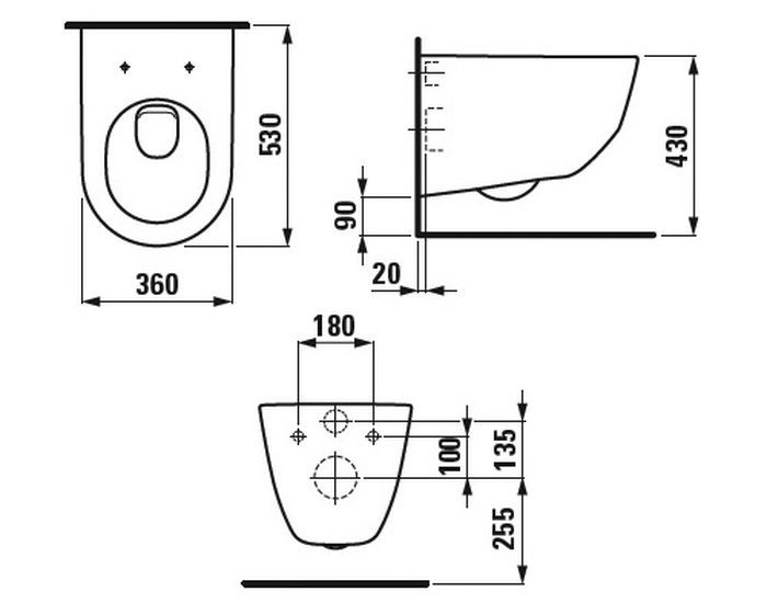 Laufen Pro Rimless 8.2096.6.000.000.1 подвесной унитаз + инсталляция