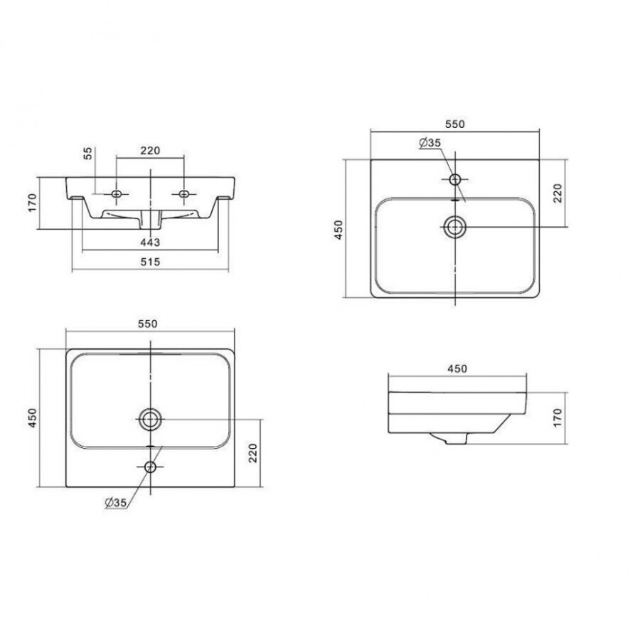 Раковина Santek Адриана 55 1WH501620