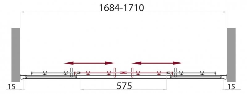 BelBagno UNO-VF-2-170/145-C-Cr 170*145 шторка на ванну