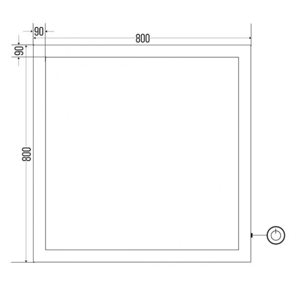 Зеркальное полотно Gair Infinity 80*80