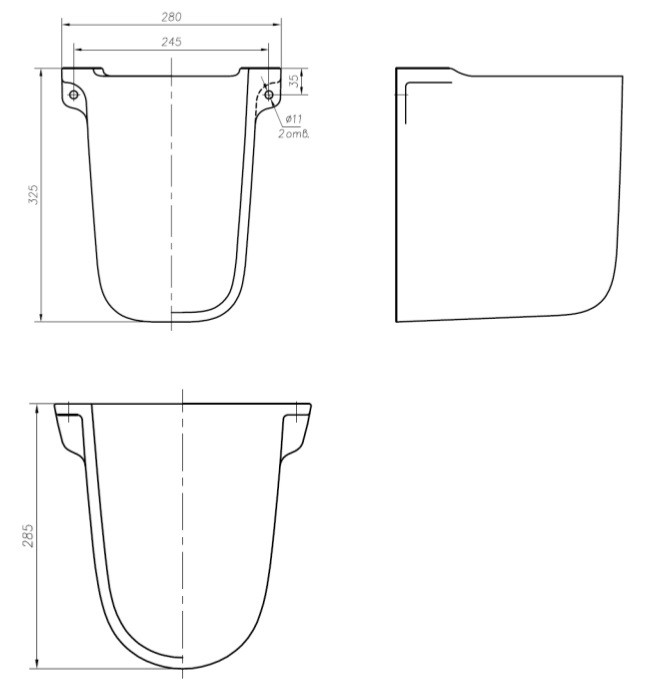 Ifo Frisk RS021120000 полупьедестал для раковины