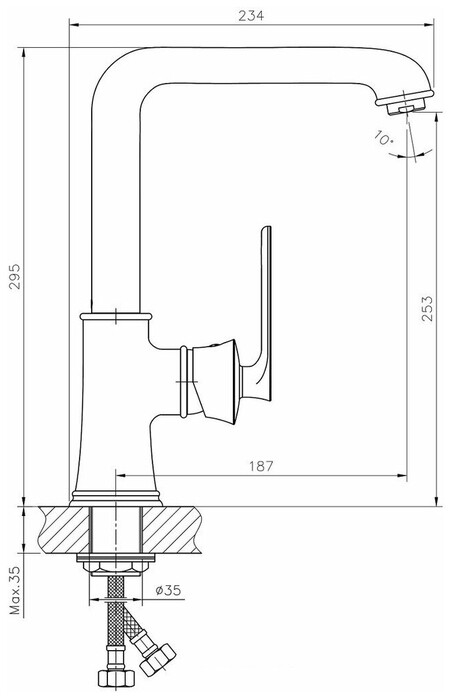 Haiba HB70181-5 смеситель для кухни золото