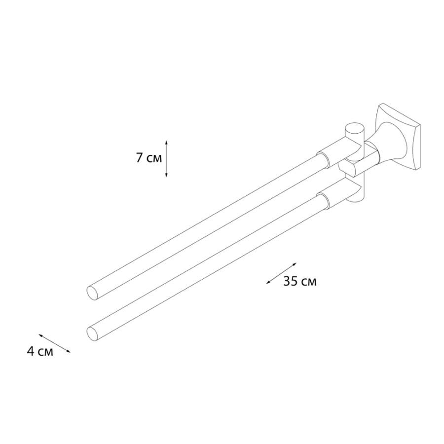 Fixsen полотенцедержатель поворотный двойной GR-2002A
