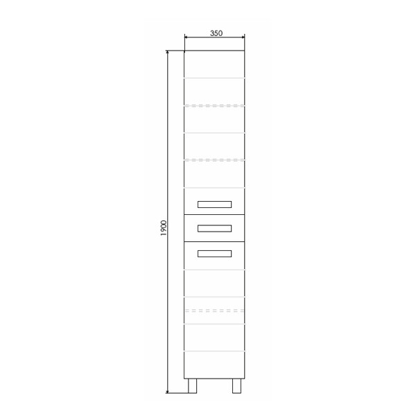 Шкаф-колонна Comforty Модена 35М белый матовый 00-00001645CF