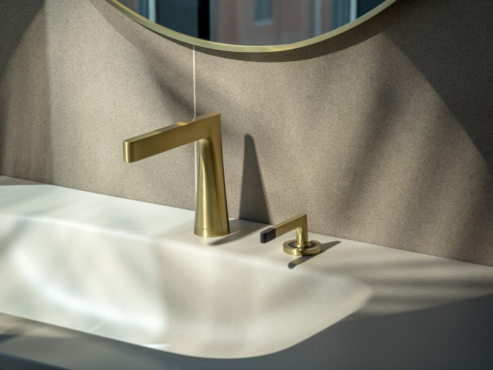 Смеситель для раковины 2х-позиционный Boheme Duo Matt Gold 161-MG