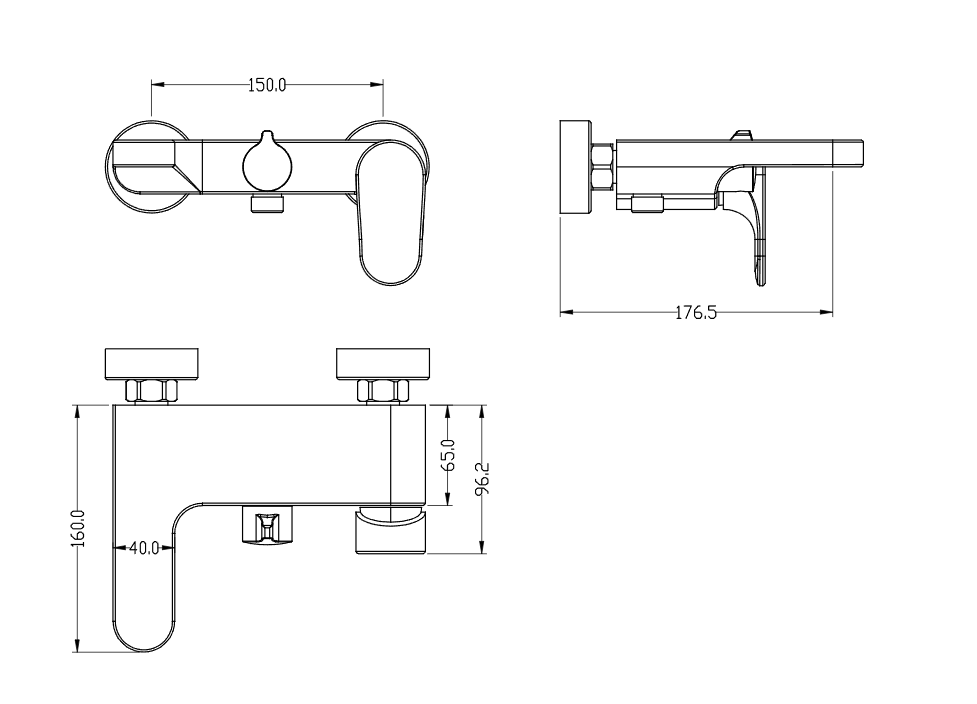 Смеситель для ванны Boheme Spectre Хром 453-CR