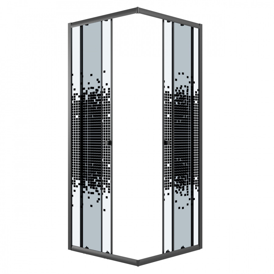 Душевой уголок 80x80 Niagara Eco NG-1008-14QBLACK