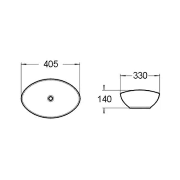 Накладная овальная раковина чаша Comforty 7838MB Белый