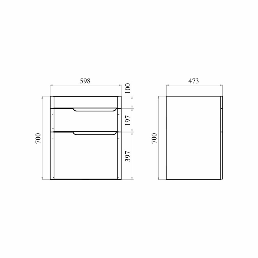 Mirsant Flat 60/2 тумба напольная УТ000100165