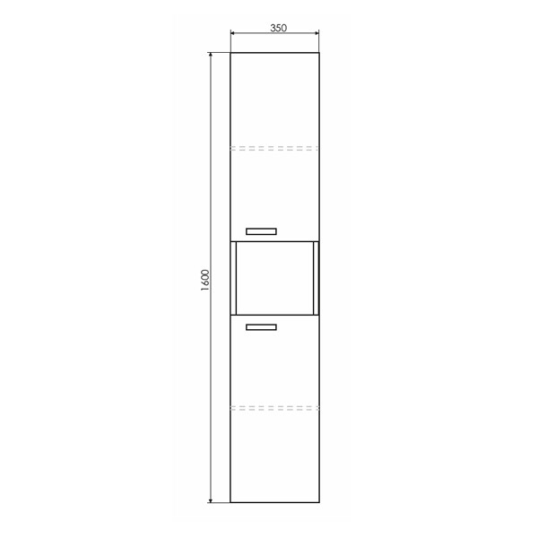 Шкаф-колонна Comforty Никосия-35 дуб белый 00-00015953CF