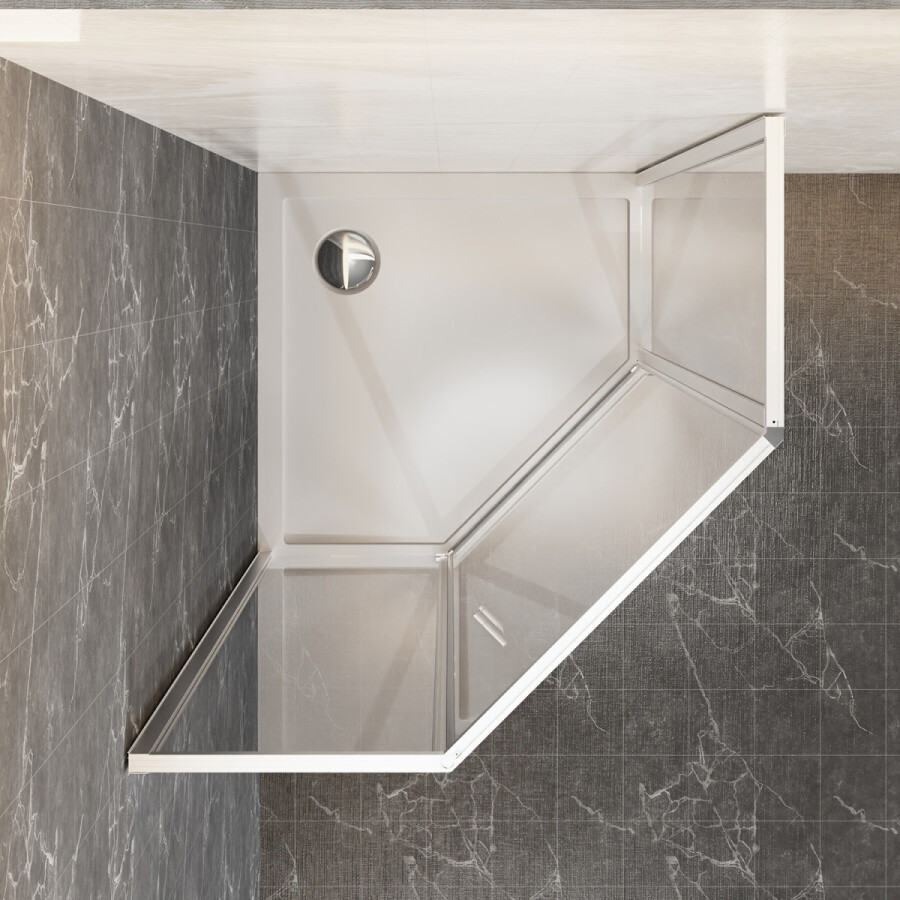 Душевое ограждение Azario SAKURA 900х900х1950 прозрачное стекло 6 мм, профиль брашированное золото AZ-21C-90-BGL-CL