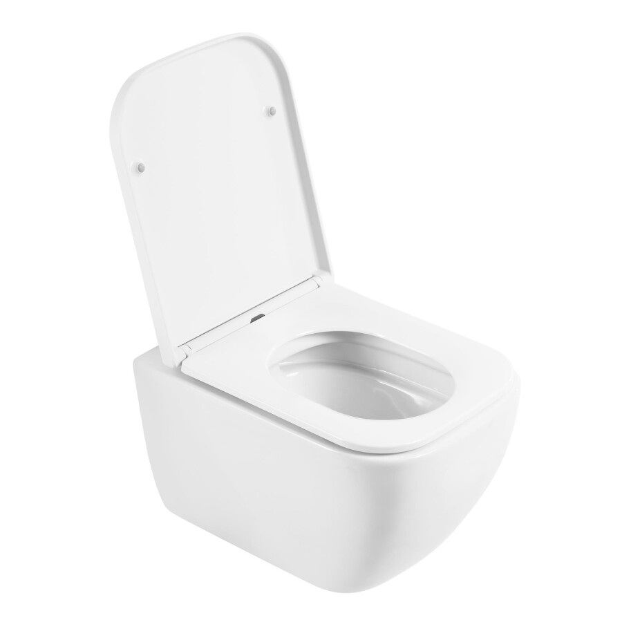 Унитаз подвесной безободковый с крышкой-сиденьем BelBagno ALPINA BB10100CHR/SC