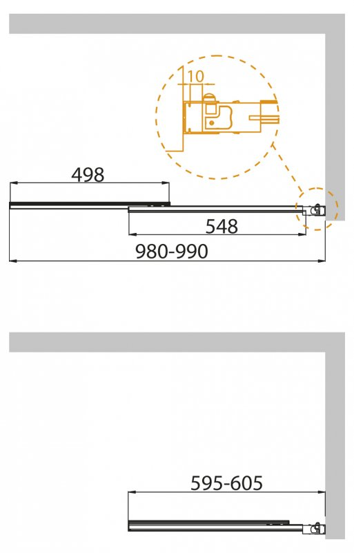 Cezares Slider штора на ванну 100х150 см SLIDER-VF-11-100/150-P-Cr