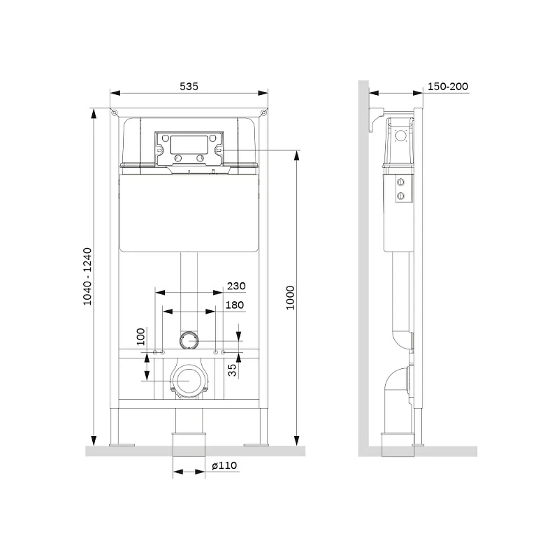 Am.Pm ProC инсталляция для подвесного унитаза I012707