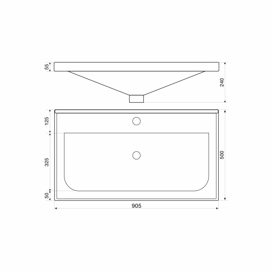 Mirsant Soho Quadro 90 тумба подвесная (раковина Deep-90) УТ000085917